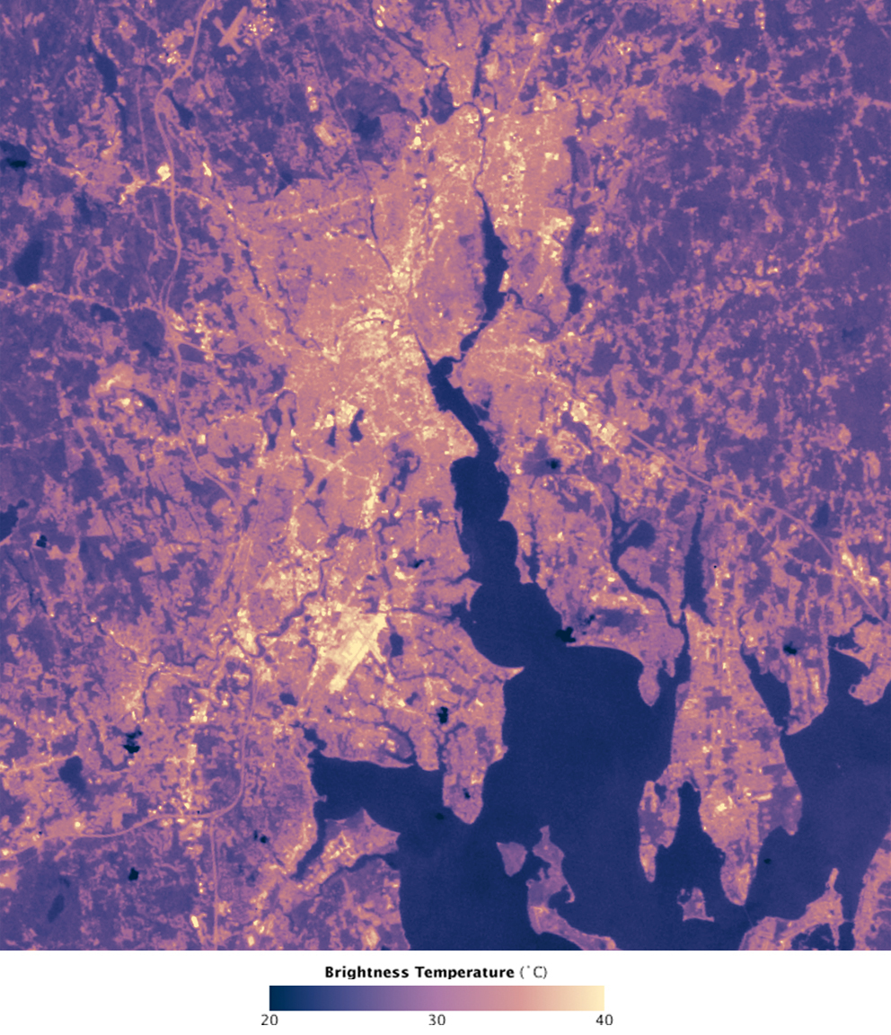 The heat island effect in Providence, RI, 2010.